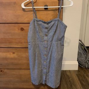 Striped button down dress